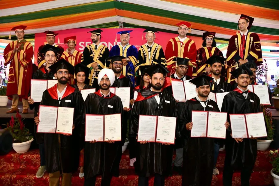 Graduates receiving their degrees
