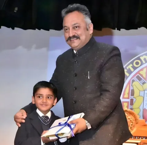 With a young student