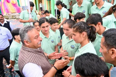 Meeting students in uniform