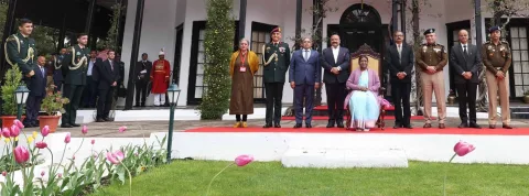 State ceremony with the Governor at the official residence