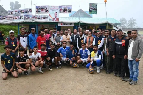 Team photograph at a sports meet