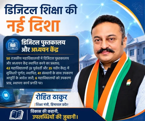 रोहित ठाकुर – 50 राजकीय महाविद्यालयों में डिजिटल पुस्तकालय और अध्ययन केंद्र